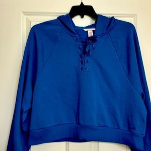 Victoria’s Secret crapped hoodie extra large cotton, and polyester